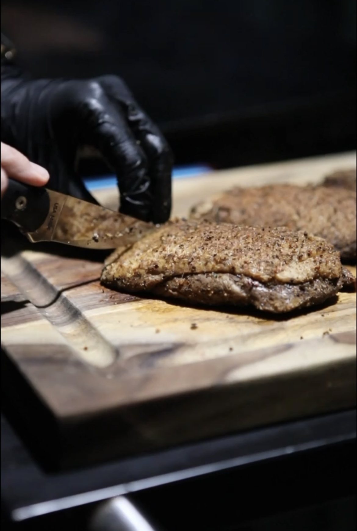 Home-cooked meal prepared for guests at Black Duck Waterfowl